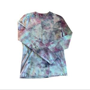 H&M slim fit long sleeve shirt size small tie dye